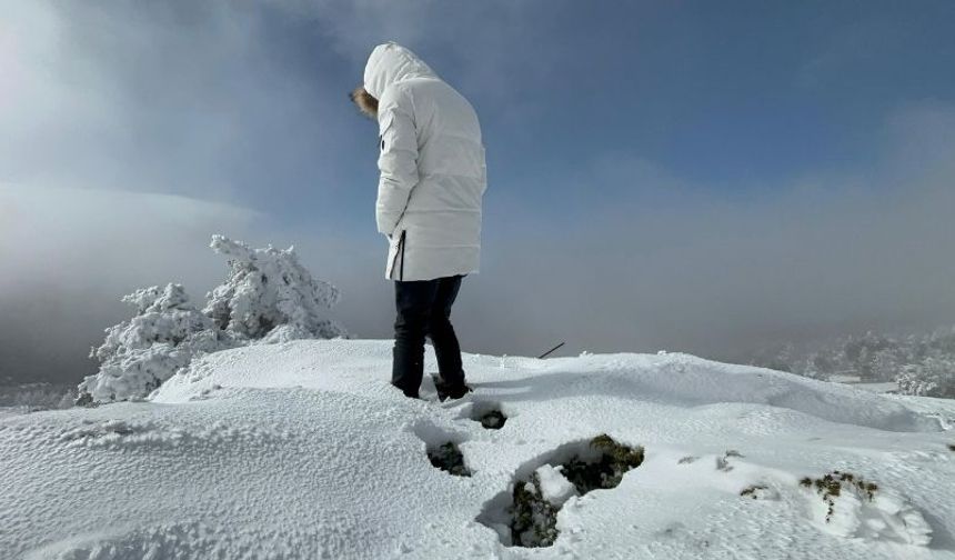 Bolu’nun Yükseklerinde Kar Kalınlığı 15 Santimetreye Ulaştı