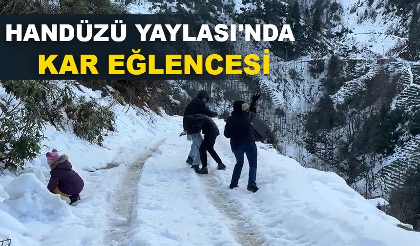 Handüzü Yaylası'nda Kar Eğlencesi