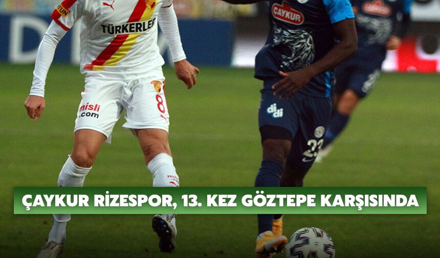 Çaykur Rizespor, 13. Kez Göztepe Karşısında