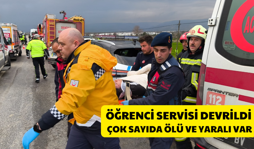 Öğrenci Servisi Devrildi: Çok Sayıda Ölü Ve Yaralı Var