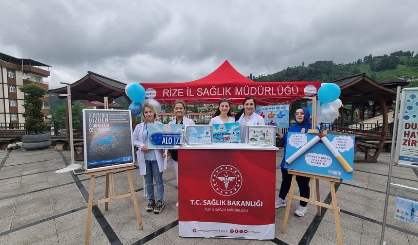 Rize'de "31 Mayıs Dünya Tütünsüz Günü" Etkinlikleri Düzenlendi