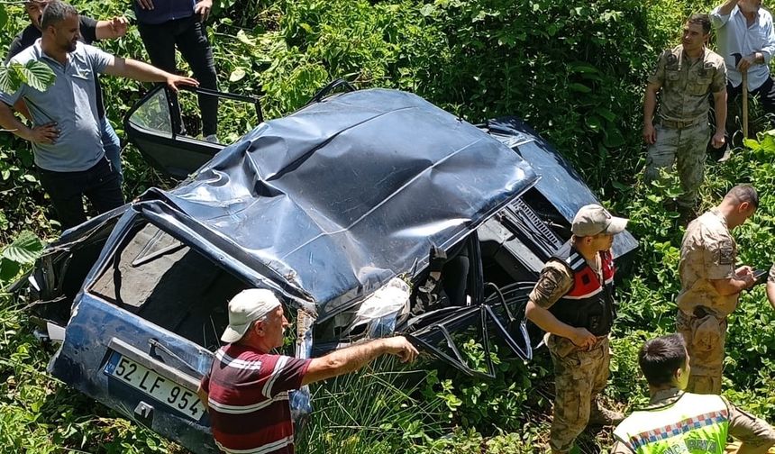 Ordu’da Otomobil 200 Metrelik Uçuruma Yuvarlandı: 1 Yaralı