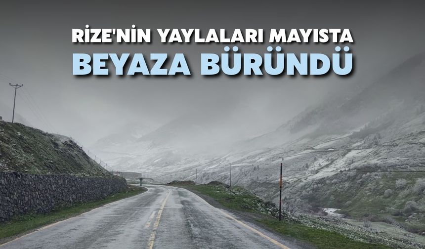 Rize'nin Yaylaları Mayıs Ayında Beyaza Büründü