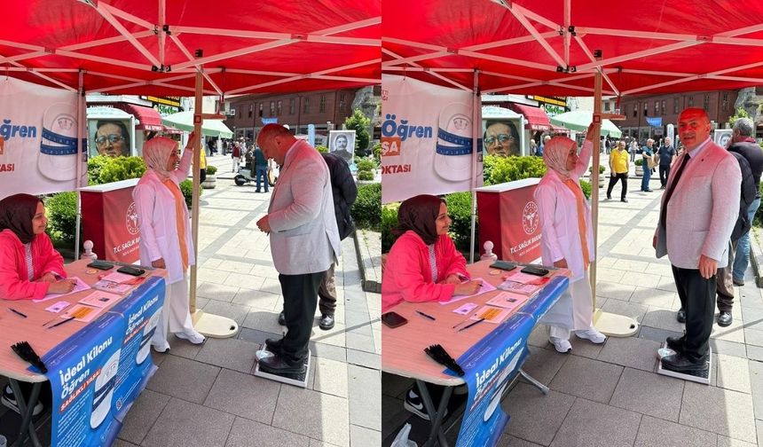 Çayeli'nde "İdeal Kilonu Öğren Sağlıklı Yaşa" Standı Kuruldu