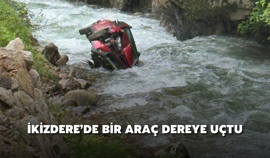 İkizdere'de Dereye Uçan Araçtan 4 Kişi Yara Almadan Kurtarıldı