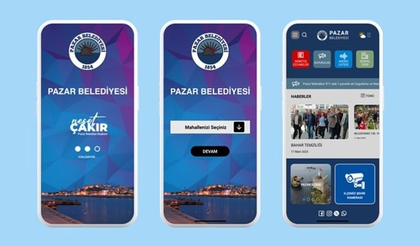 Pazar Belediyesi, Mobil Uygulamayı Hayata Geçirdi