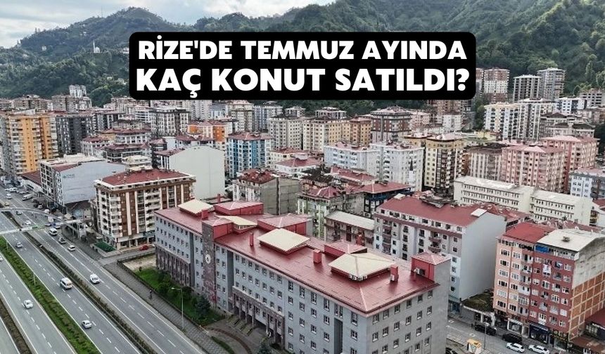 Rize'de Temmuz Ayında 266 Konut Satıldı