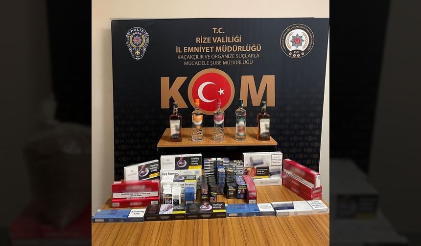 Rize'de 933 Paket Kaçak Sigara Ele Geçirildi
