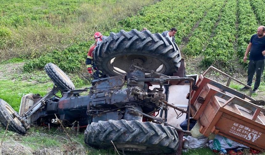 Balıkesir'de Traktör Devrildi: 1 Yaralı