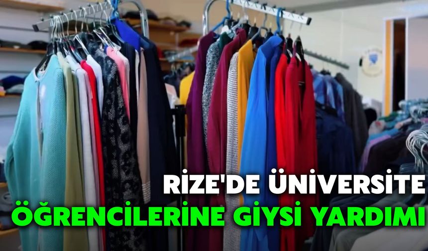 Rize'de Üniversite Öğrencilerine Giysi Yardımı