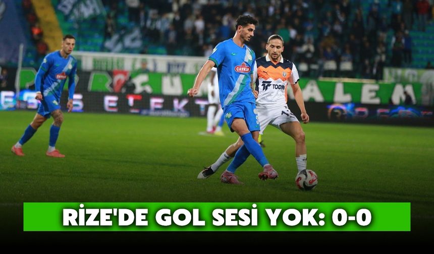 Çaykur Rizespor'da Başakşehir Engeli: Gol Sesi Çıkmadı