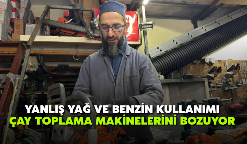 Yanlış Yağ ve Benzin Kullanımı Çay Toplama Makinelerini Bozuyor