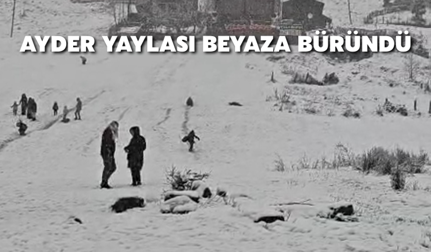 Dünyaca ünlü turizm merkezi Ayder Yaylası beyaza büründü