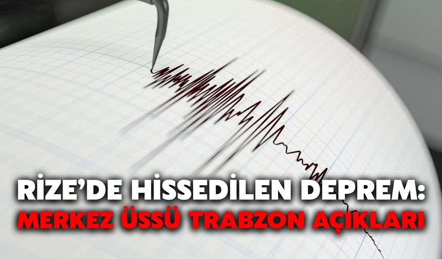 Rize’de Hissedilen Deprem: Merkez Üssü Trabzon Açıkları