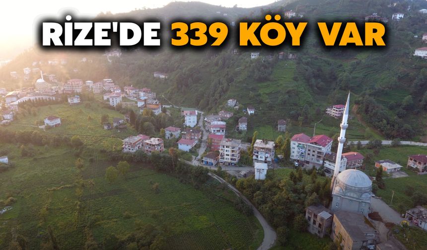 Rize'de 339 Köy Var