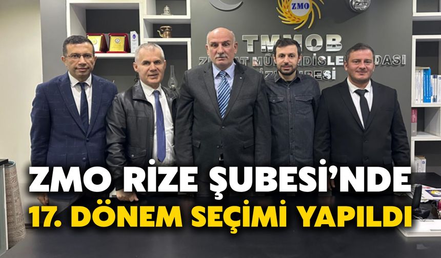 ZMO Rize Şubesi’nde 17. Dönem Seçimi Yapıldı
