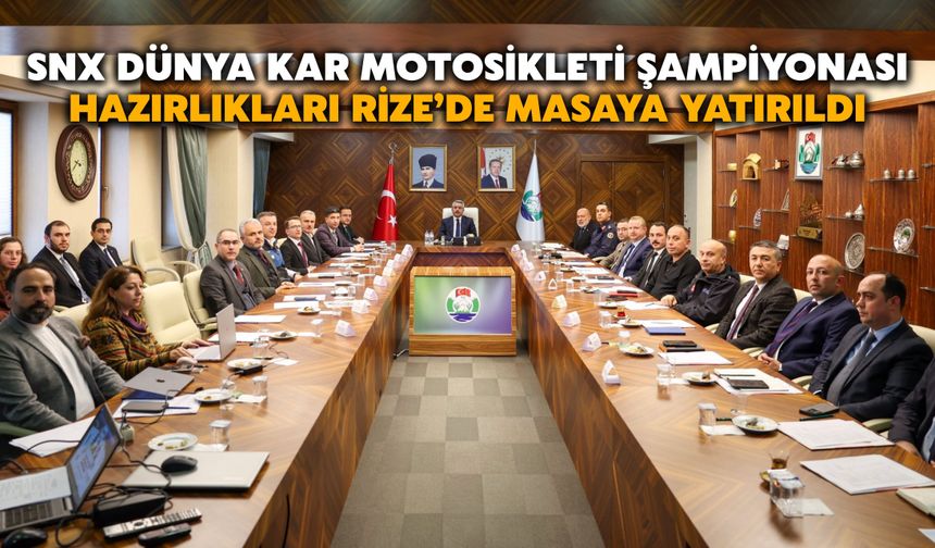 SNX Dünya Kar Motosikleti Şampiyonası Hazırlıkları Rize’de Masaya Yatırıldı