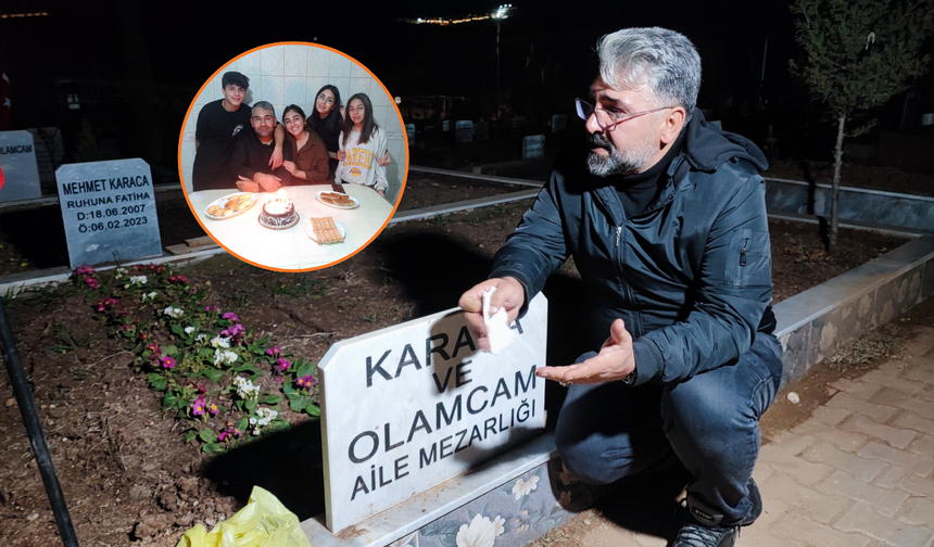 Depremde Tüm Ailesini Kaybeden Baba, 04.17'de Mezar Başında Gözyaşlarına Boğuldu