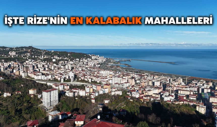 İşte Rize'nin En Kalabalık Mahalleleri