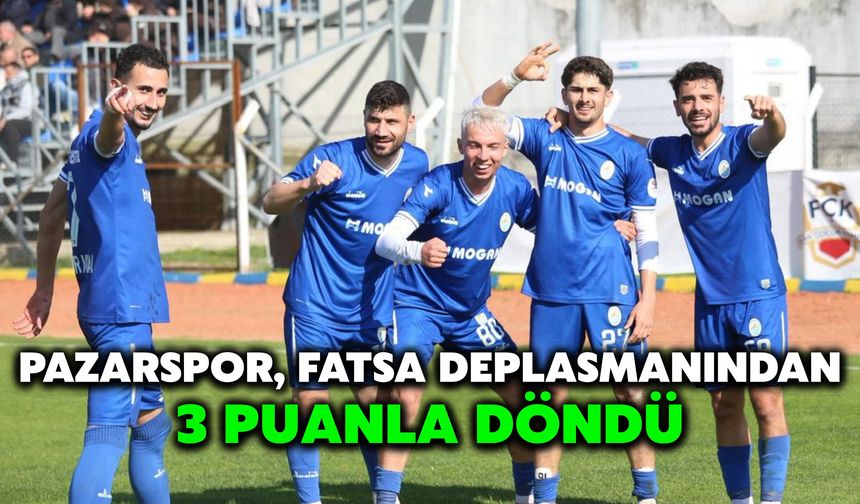 Pazarspor, Fatsa Deplasmanından 3 Puanla Döndü