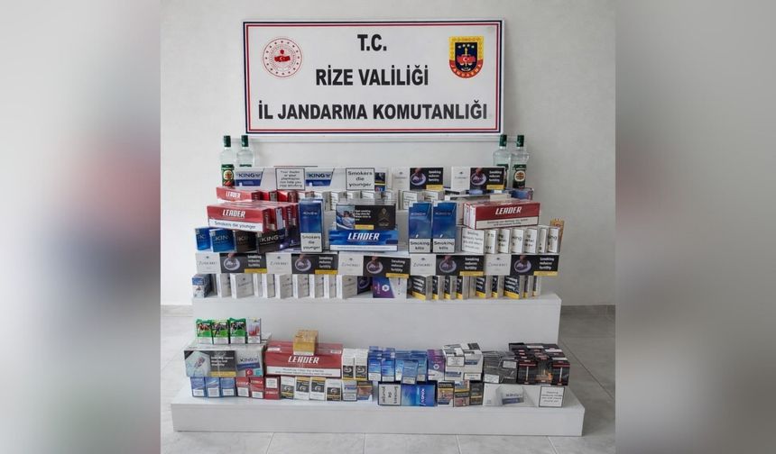 Rize'de 1145 Paket Kaçak Sigara Ele Geçirildi