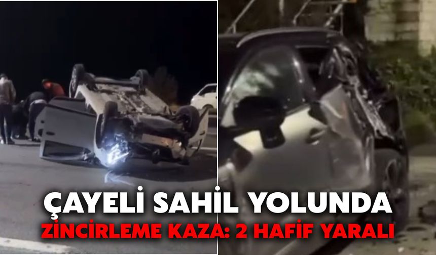 Çayeli Sahil Yolunda Zincirleme Kaza: 2 Hafif Yaralı