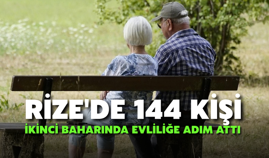 Rize'de 144 Kişi İkinci Baharında Evliliğe Adım Attı