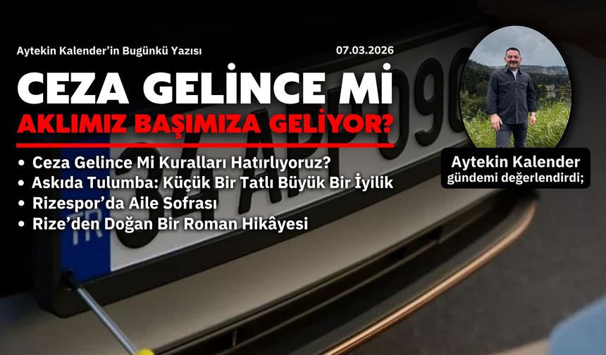 Ceza Gelince Mi Aklımız Başımıza Geliyor?