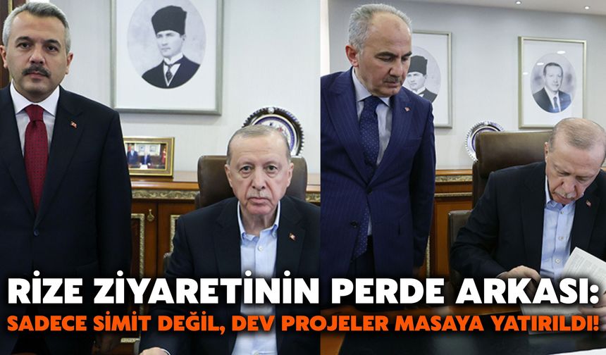Rize Ziyaretinin Perde Arkası: Sadece Simit Değil, Dev Projeler Masaya Yatırıldı!