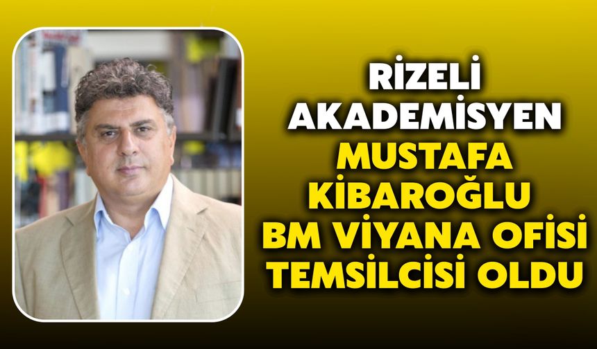 Rizeli Akademisyen Mustafa Kibaroğlu BM Viyana Ofisi Temsilcisi Oldu