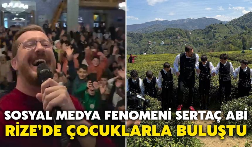 Sosyal Medya Fenomeni Sertaç Abi, Rize’de Çocuklarla Buluştu