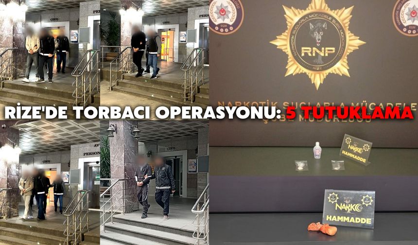Rize'de Torbacı Operasyonu: 5 Tutuklama