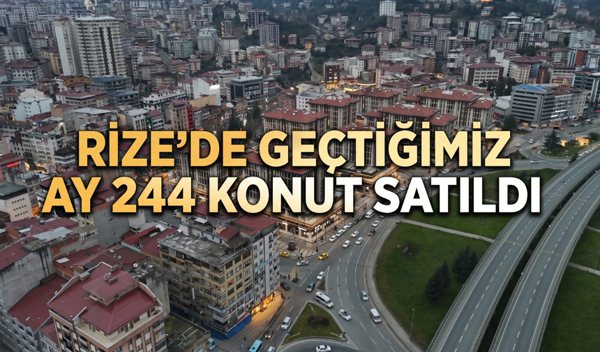 Rize'de Geçtiğimiz Ay 244 Konut Satıldı