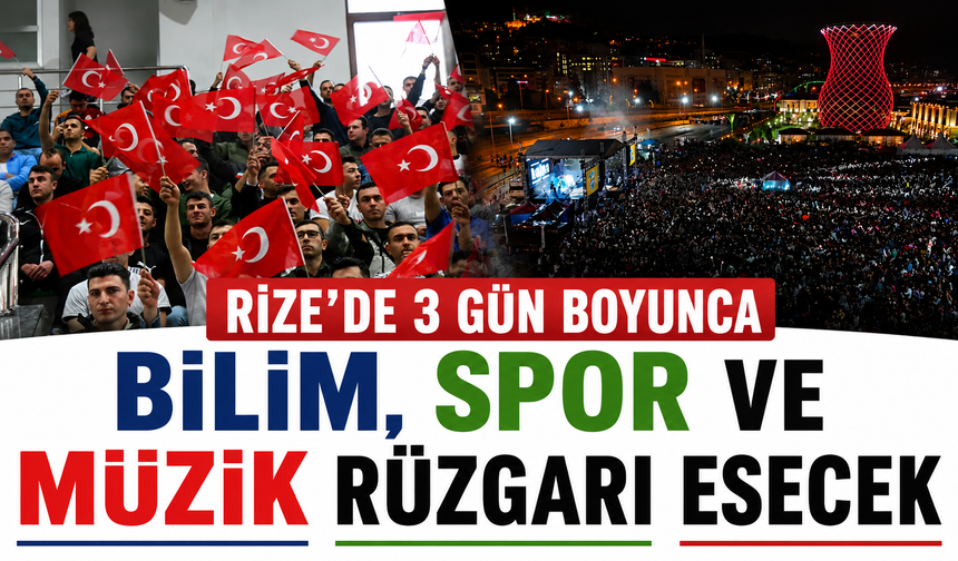 Rize’de 3 Gün Boyunca Bilim, Spor ve Müzik Rüzgarı Esecek