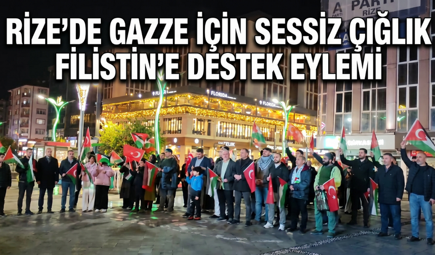 Rize’de Gazze İçin Sessiz Çığlık: Memişağa Parkı’nda Filistin’e Destek Eylemi