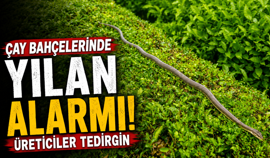 Çay Bahçelerinde Yılan Alarmı: Üreticiler Tedirgin