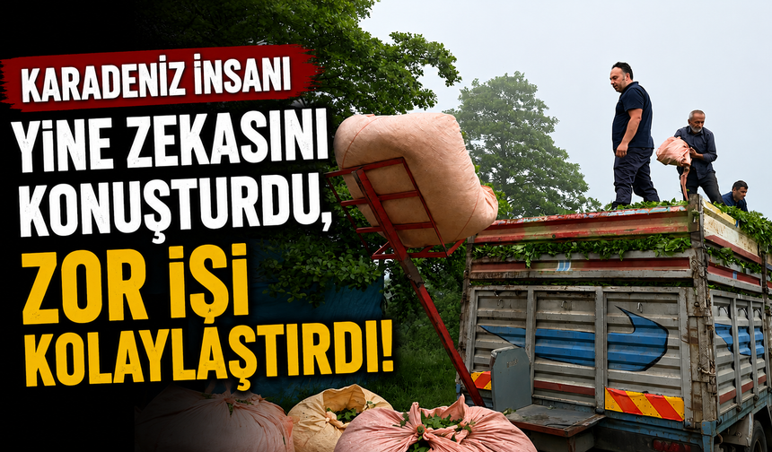 Karadeniz İnsanı Yine Zekasını Konuşturdu, Zor İşi Kolaylaştırdı