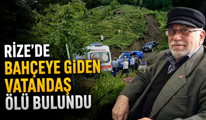 Rize'de Bahçeye Giden Vatandaş Ölü Bulundu
