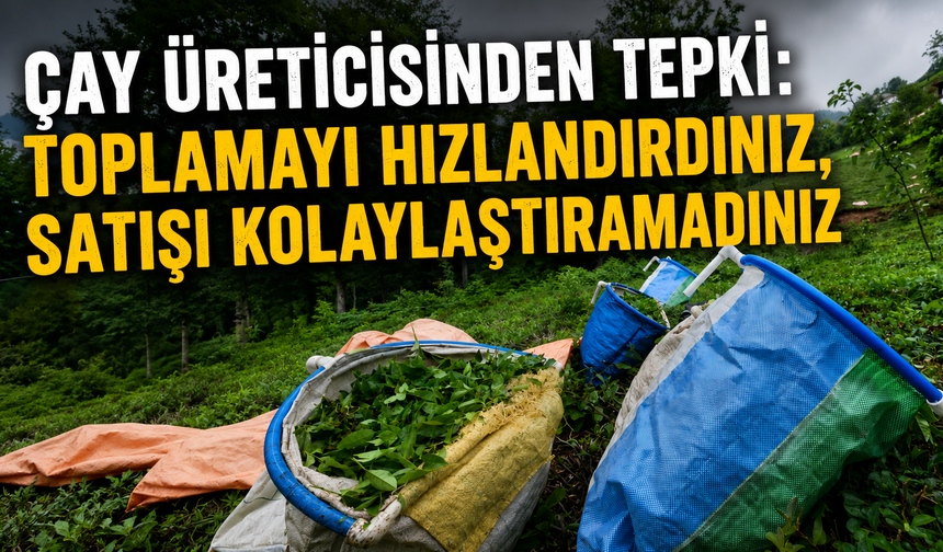 Çay Üreticisinden Tepki: Toplamayı Hızlandırdınız, Satışı Kolaylaştıramadınız
