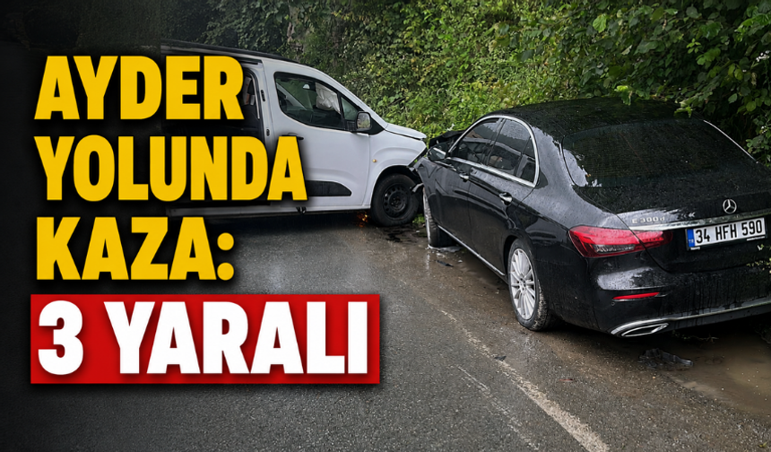 Ayder Yolunda Kaza: 3 Yaralı