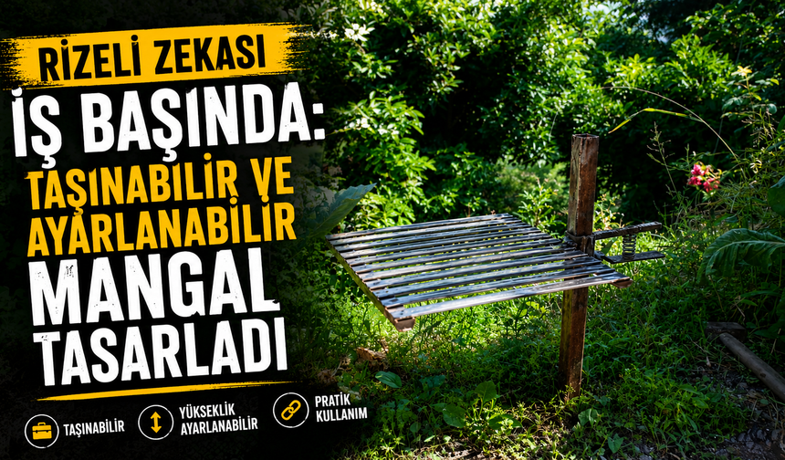 Rizeli Zekası İş Başında: Taşınabilir ve Ayarlanabilir Mangal Tasarladı