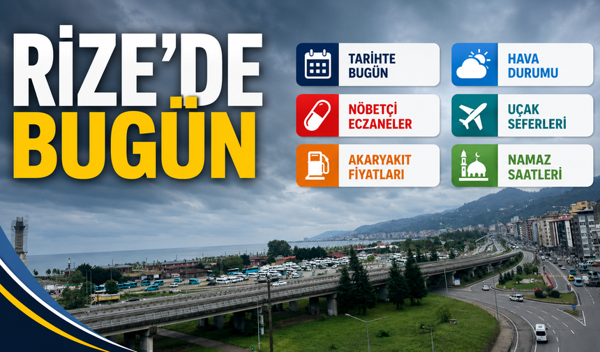 Rize'de 16 Temmuz 2026