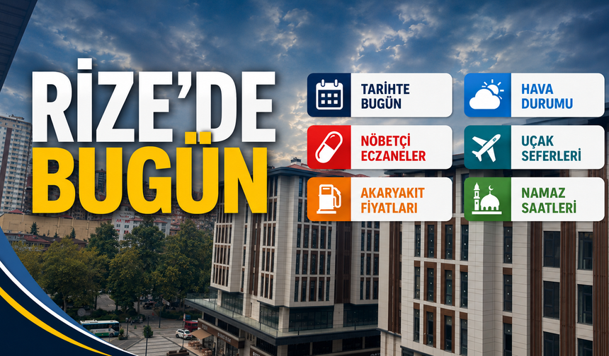 Rize'de 17 Temmuz 2026