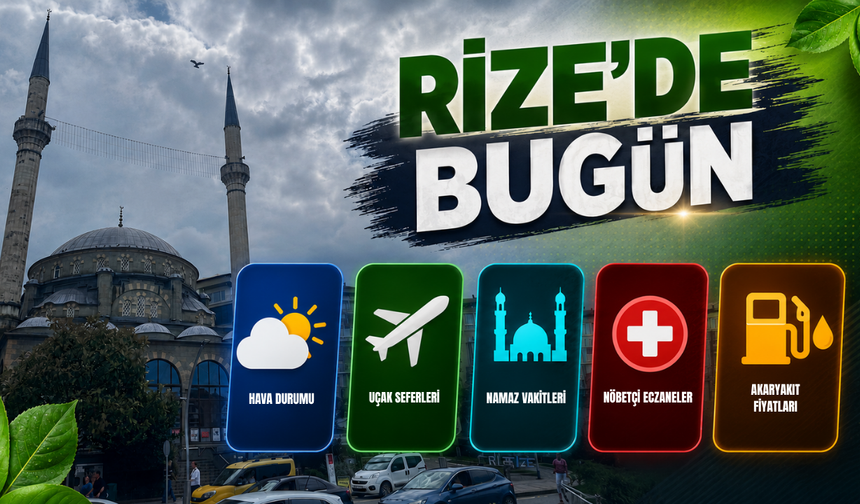 Rize'de 14 Temmuz 2026