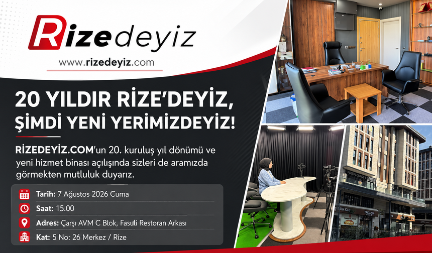 Rizedeyiz.com 20’nci Yılını Yeni Hizmet Binasında Kutluyor