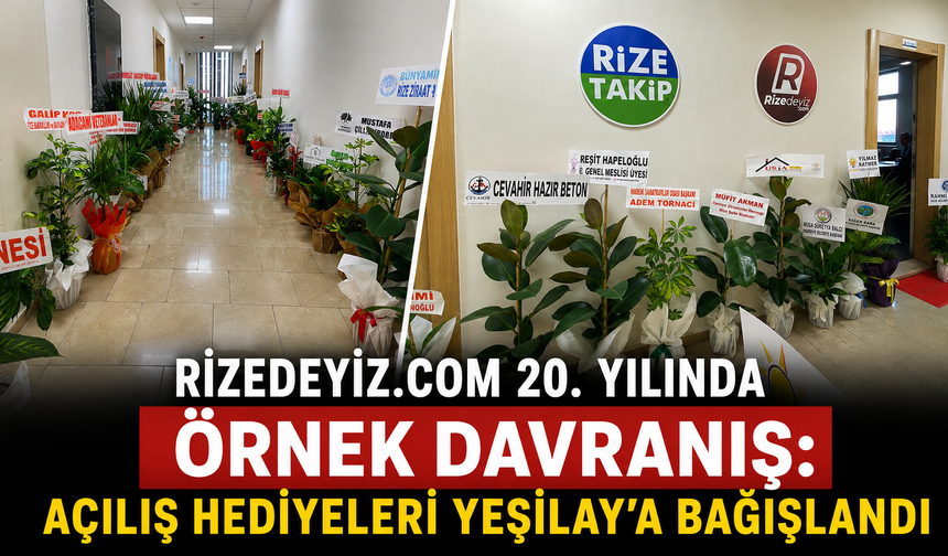 Rizedeyiz.com'dan 20. Yılında Örnek Davranış: Açılış Hediyeleri Yeşilay'a Bağışlandı