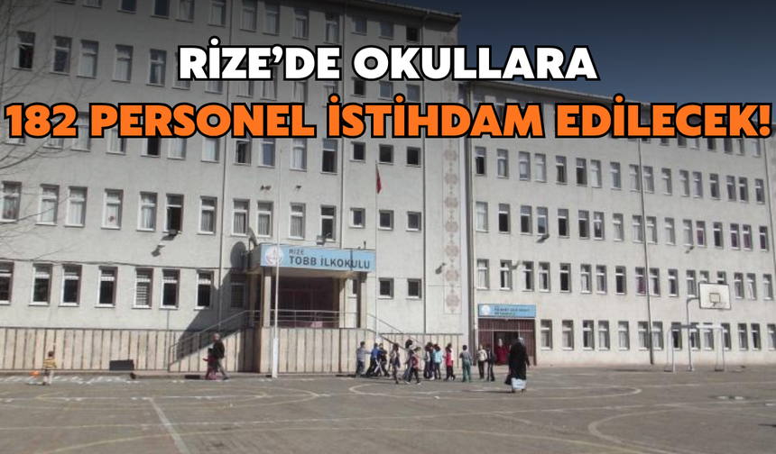 Rize İl Eğitim Müdürlüğü Çok Sayıda Personel Alımı Yapacak