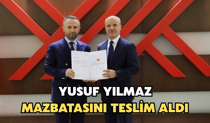 RTEÜ'de Yusuf Yılmaz Mazbatasını Teslim Aldı
