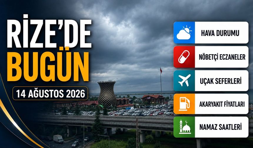 Rize'de Bugün: Hava Durumu, Uçak Seferleri ve Nöbetçi Eczaneler