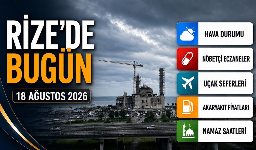 Rize’de Bugün: Hava Durumu, Uçuşlar, Nöbetçi Eczaneler ve Akaryakıt Fiyatları